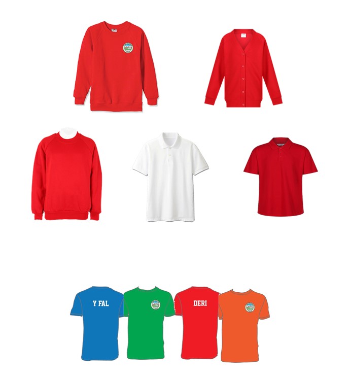 Collection of Ysgol Gymraeg Y Fenni uniform